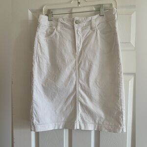 NYDJ White Denim Skirt